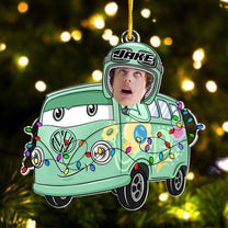 Funny Custom Kid Face Car Toys - Personalized Acrylic Photo Ornament