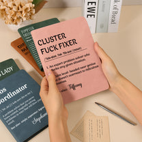 Funny Definition Notebook - Exchange Gifts, Gag Gift For Women, Men, Coworker, Boss - Personalized Leather Journal