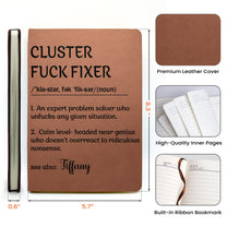 Funny Definition Notebook - Exchange Gifts, Gag Gift For Women, Men, Coworker, Boss - Personalized Leather Journal