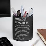 Funny Definitions Desk Decors - Exchange Gifts For Coworkers, Boss, Boss Lady, Hr, Friends - Personalized Pen Holder