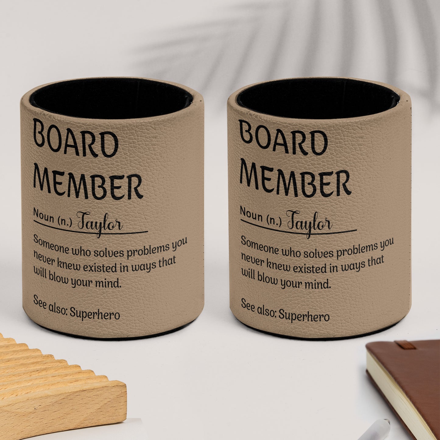 Funny Definitions Desk Decors - Exchange Gifts For Coworkers, Boss, Boss Lady, Hr, Friends - Personalized Pen Holder