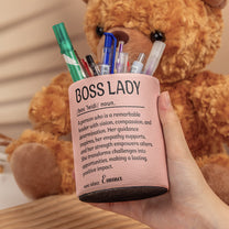 Funny Definitions Desk Decors - Exchange Gifts For Coworkers, Boss, Boss Lady, Hr, Friends - Personalized Pen Holder