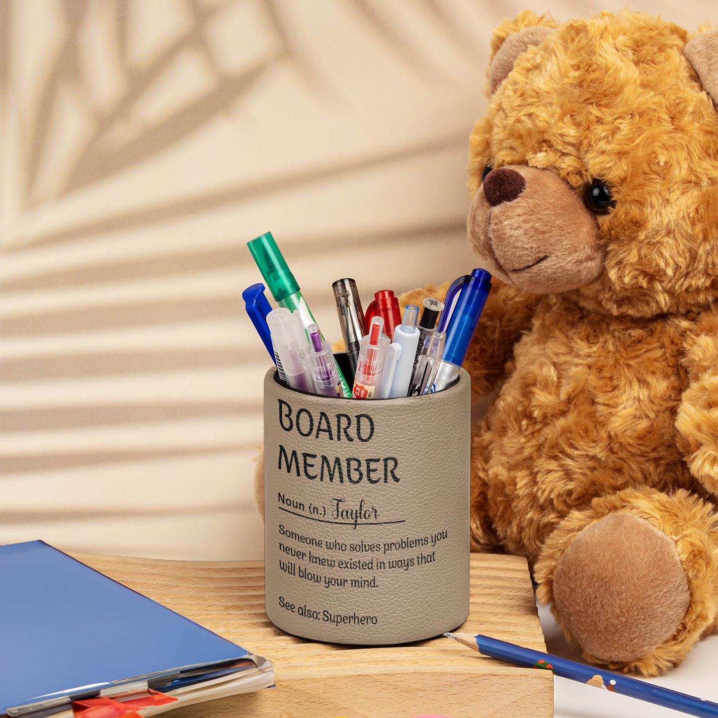 Funny Definitions Desk Decors - Exchange Gifts For Coworkers, Boss, Boss Lady, Hr, Friends - Personalized Pen Holder