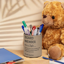 Funny Definitions Desk Decors - Exchange Gifts For Coworkers, Boss, Boss Lady, Hr, Friends - Personalized Pen Holder