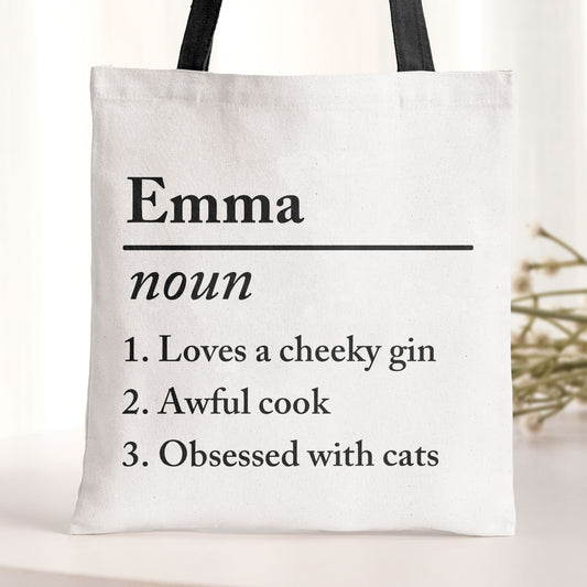 Funny Definitions Self Gift - Personalized Tote Bag