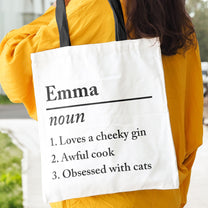 Funny Definitions Self Gift - Personalized Tote Bag