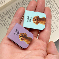 Funny Dog, Cat, Book Lover - Personalized Leather Magnetic Bookmark