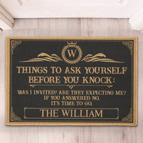 Funny Door Mat Sarcastic Welcome Mat Custom Family Name - Personalized Doormat