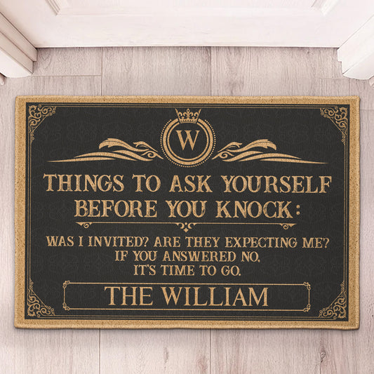 Funny Door Mat Sarcastic Welcome Mat Custom Family Name - Personalized Doormat