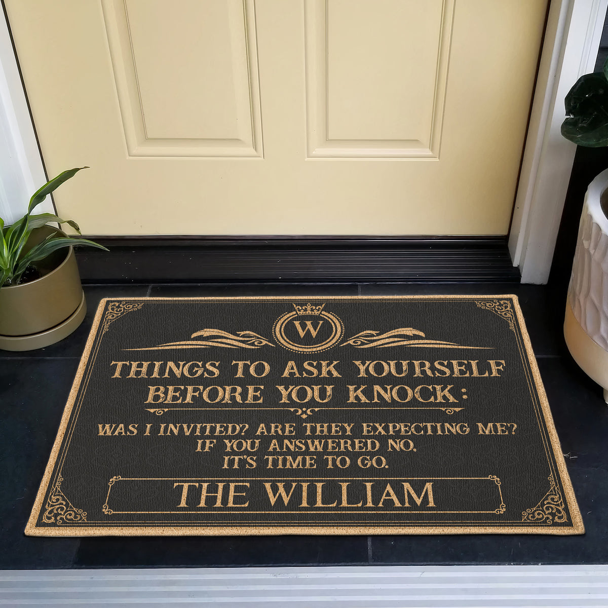 Doormats Funney Funny Door Mat Sarcastic Welcome Mat Custom Family Name - Personalized ...