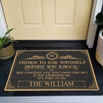 Funny Door Mat Sarcastic Welcome Mat Custom Family Name - Personalized Doormat