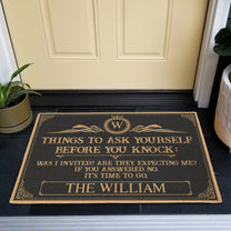 Funny Door Mat Sarcastic Welcome Mat Custom Family Name - Personalized Doormat