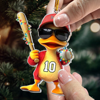 Funny Duck For Baseball Softball Lover - Personalized Acrylic Ornament