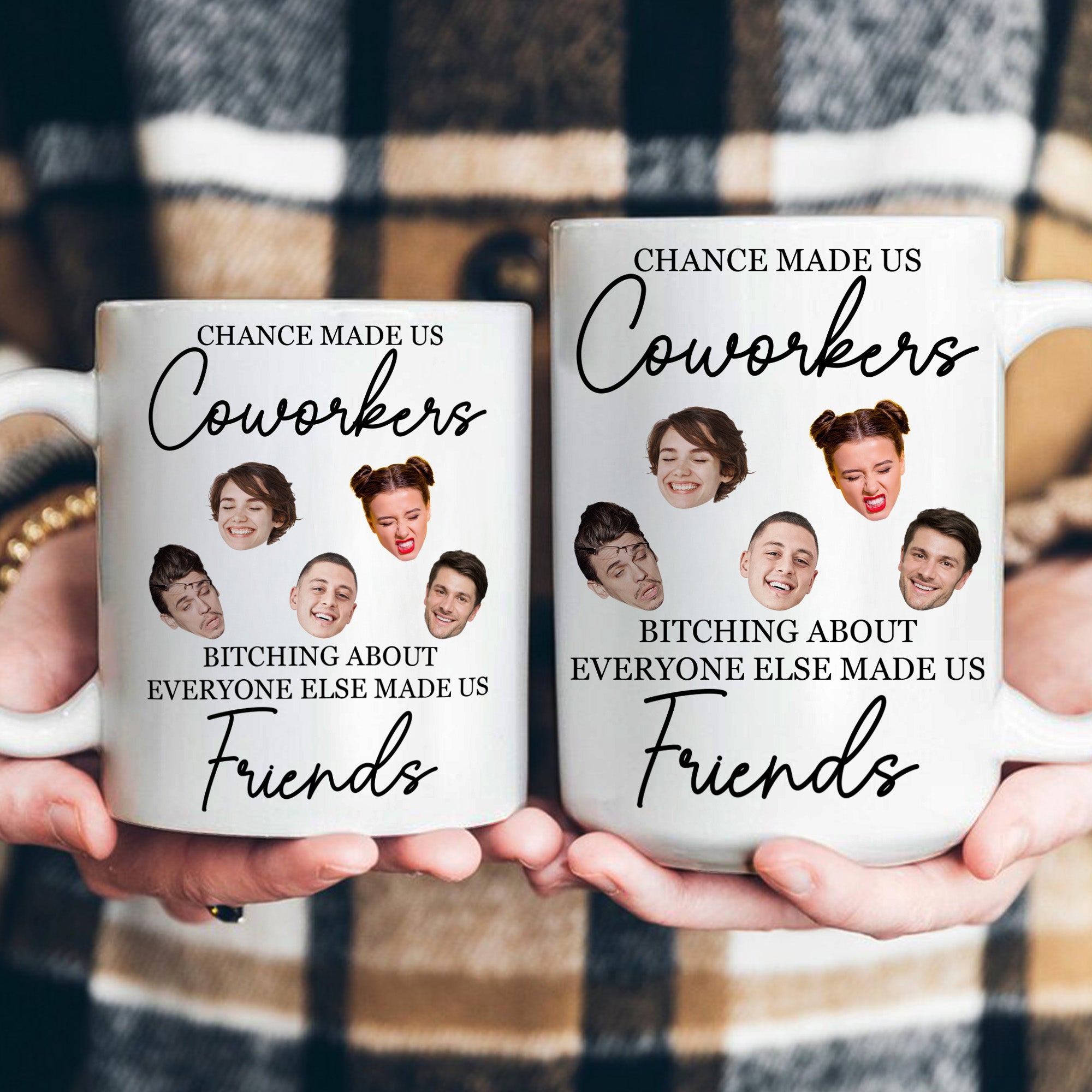 Funny Exchange Gift For Team Coworkers - Chance Made Us Coworkers Drama Made Us Friends - Personalized Photo Mug