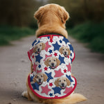 Funny Face Patriotic Star - Personalized Photo Dog Shirt