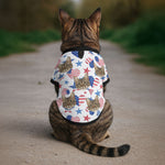 Funny Face Patriotic Star - Personalized Photo Cat Shirt