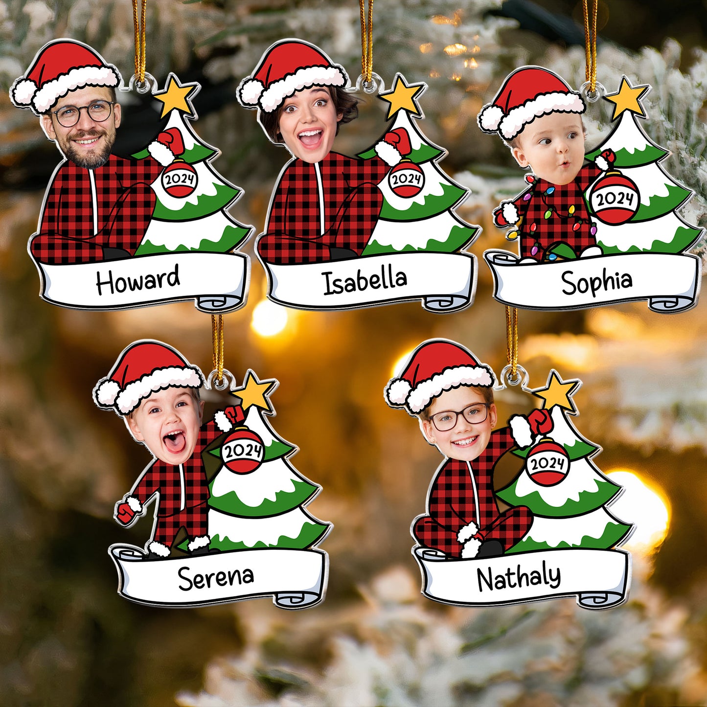 Funny Family Christmas Time - Personalized Acrylic Ornament