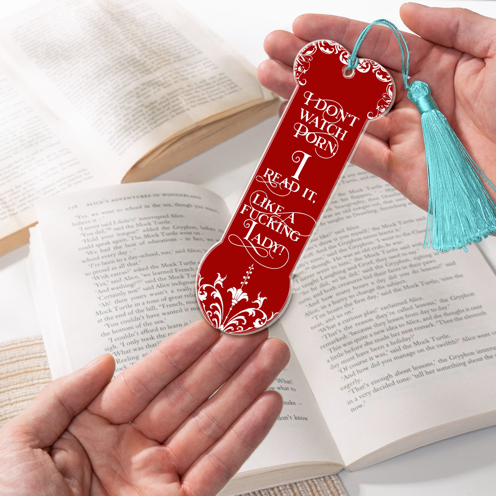 Funny Gifts For Smut Reading Lovers - Custom Acrylic Bookmark