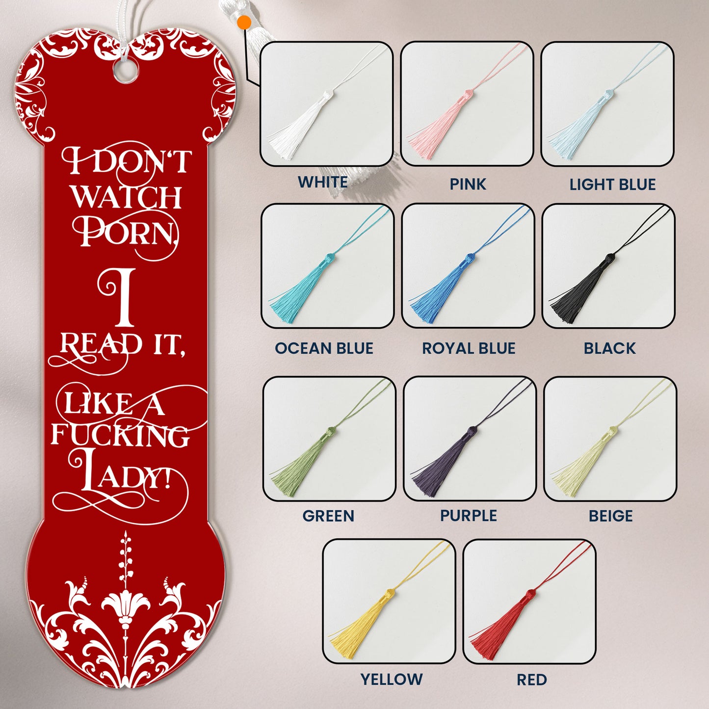 Funny Gifts For Smut Reading Lovers - Custom Acrylic Bookmark
