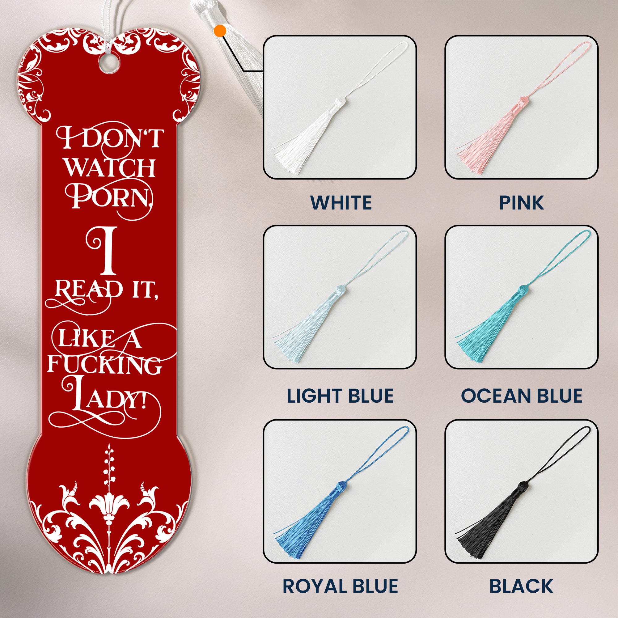 Funny Gifts For Smut Reading Lovers - Custom Acrylic Bookmark