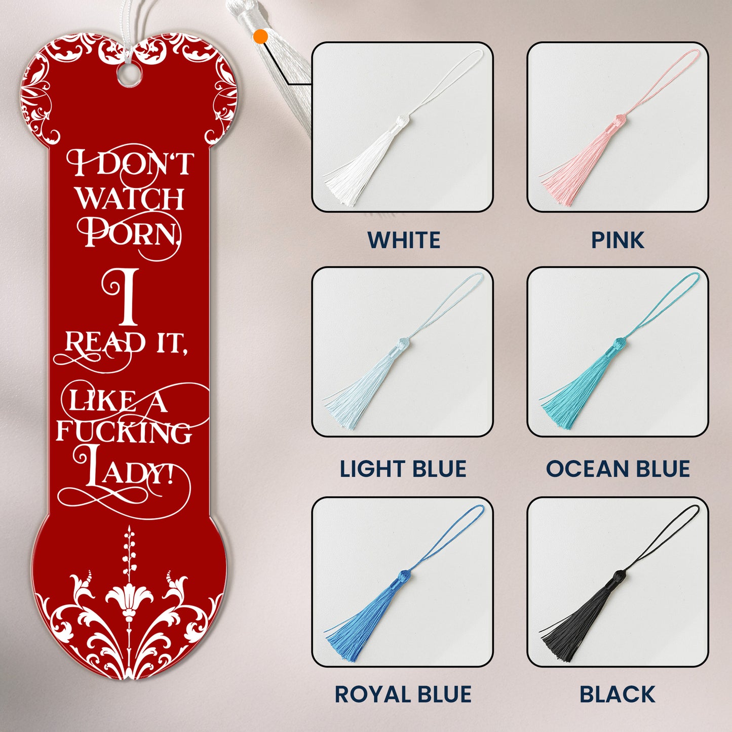 Funny Gifts For Smut Reading Lovers - Custom Acrylic Bookmark