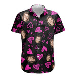 Funny Heart Custom Face Valentine's Day Gift - Custom Photo Hawaiian Shirts