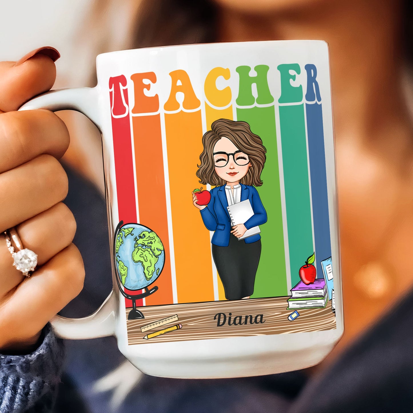 Funny I Became A Teacher For The Money And Fame - Personalized Mug