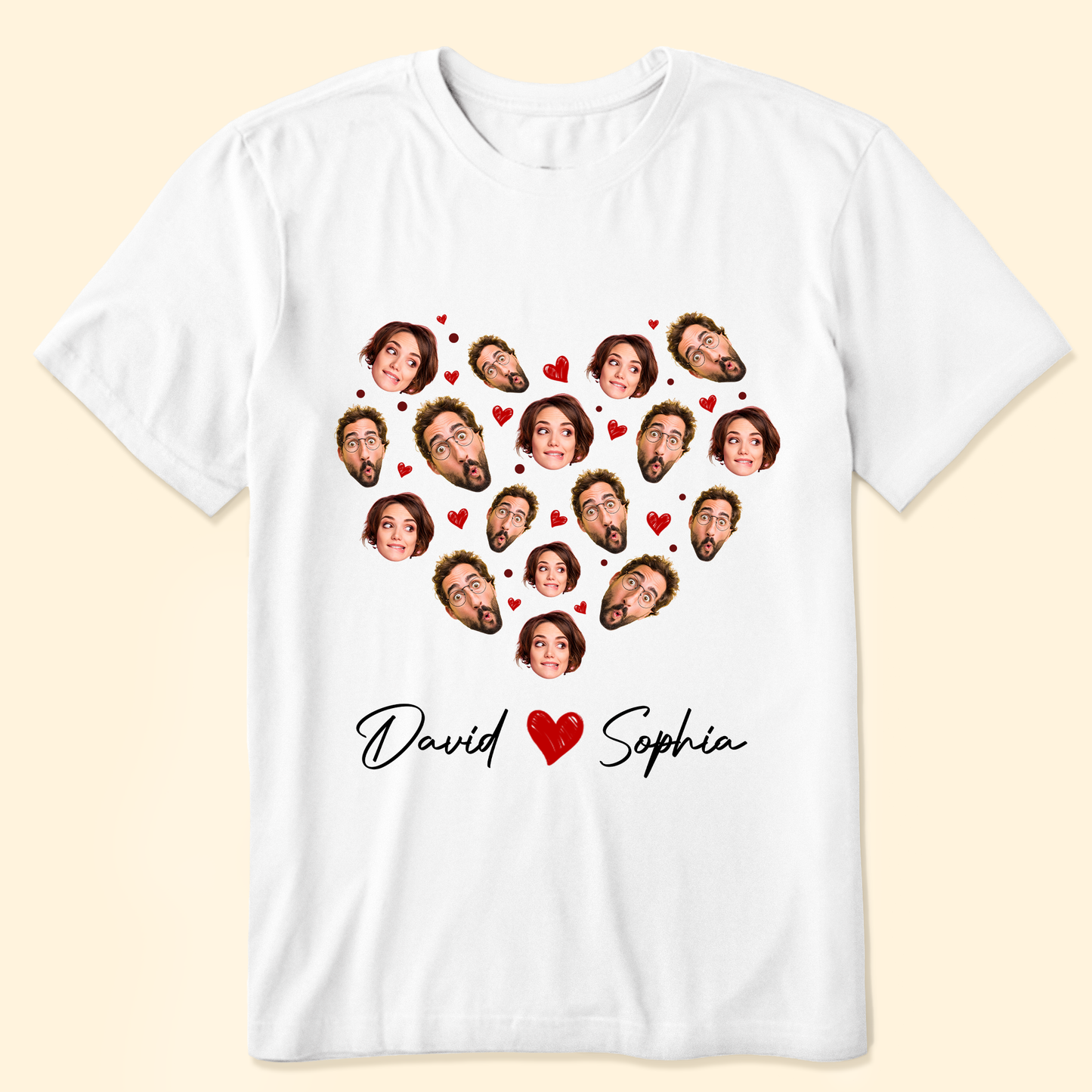 Funny Lover Face - Personalized Photo Shirt