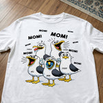 Funny Mommy Shirt - Mom Mom Mom Seagull - Personalized Shirt