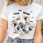 Funny Mommy Shirt - Mom Mom Mom Seagull - Personalized Shirt