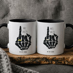 Funny Mr And Mrs Mug Skeleton Hand Wedding Engagement Gift - Personalized Mug