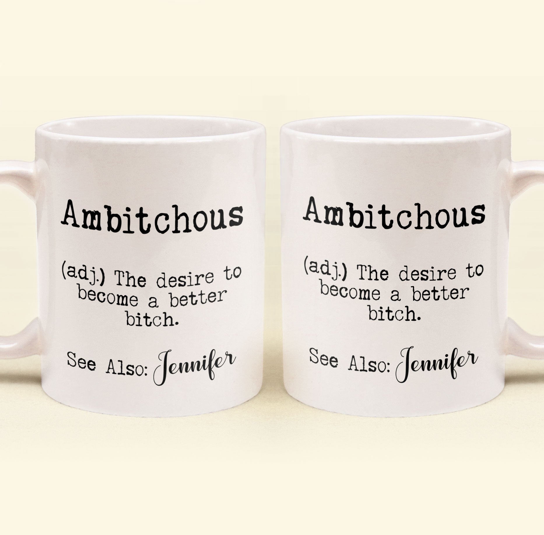 Funny Mug - Ambitchous - Fun Gifts For Coworker, Friends, Boss - Personalized Mug