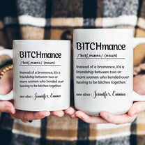 Funny Mug - B!tchmance - Exchange Gifts, Elephant Gift For Friends - Personalized Mug