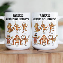 Funny Mug - Boss’s Circus Of Monkeys - Christmas Exchange Gifts For Boss - Personalized Mug
