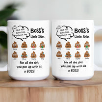 Funny Mug - Boss's Little Sh!t - Funny Bulk Gifts, Exchange Gift For Boss - Personalized Mug