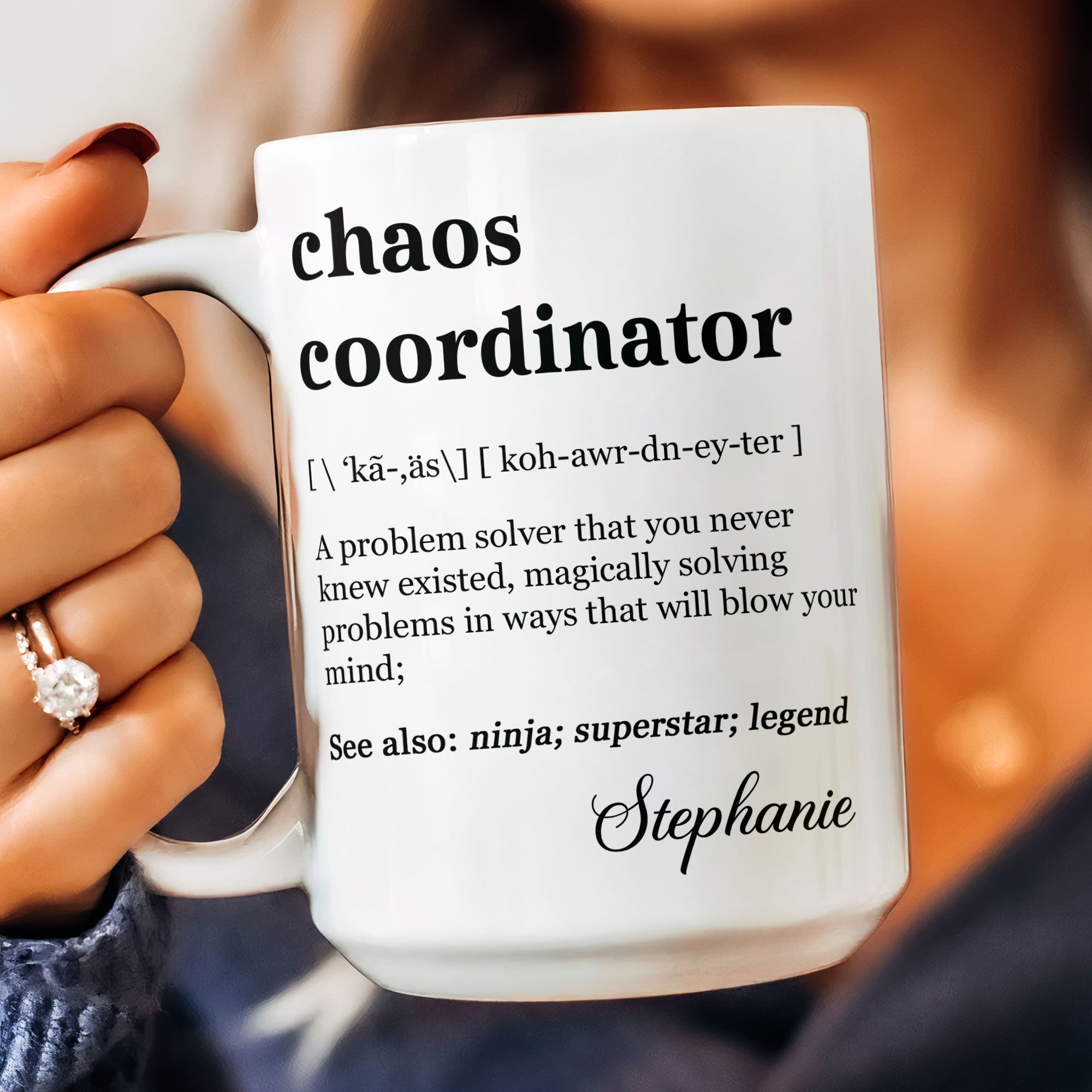 Funny Mug - Chaos Coordinator Definition - Fun Gifts For Coworker, Friends, Boss - Personalized Mug