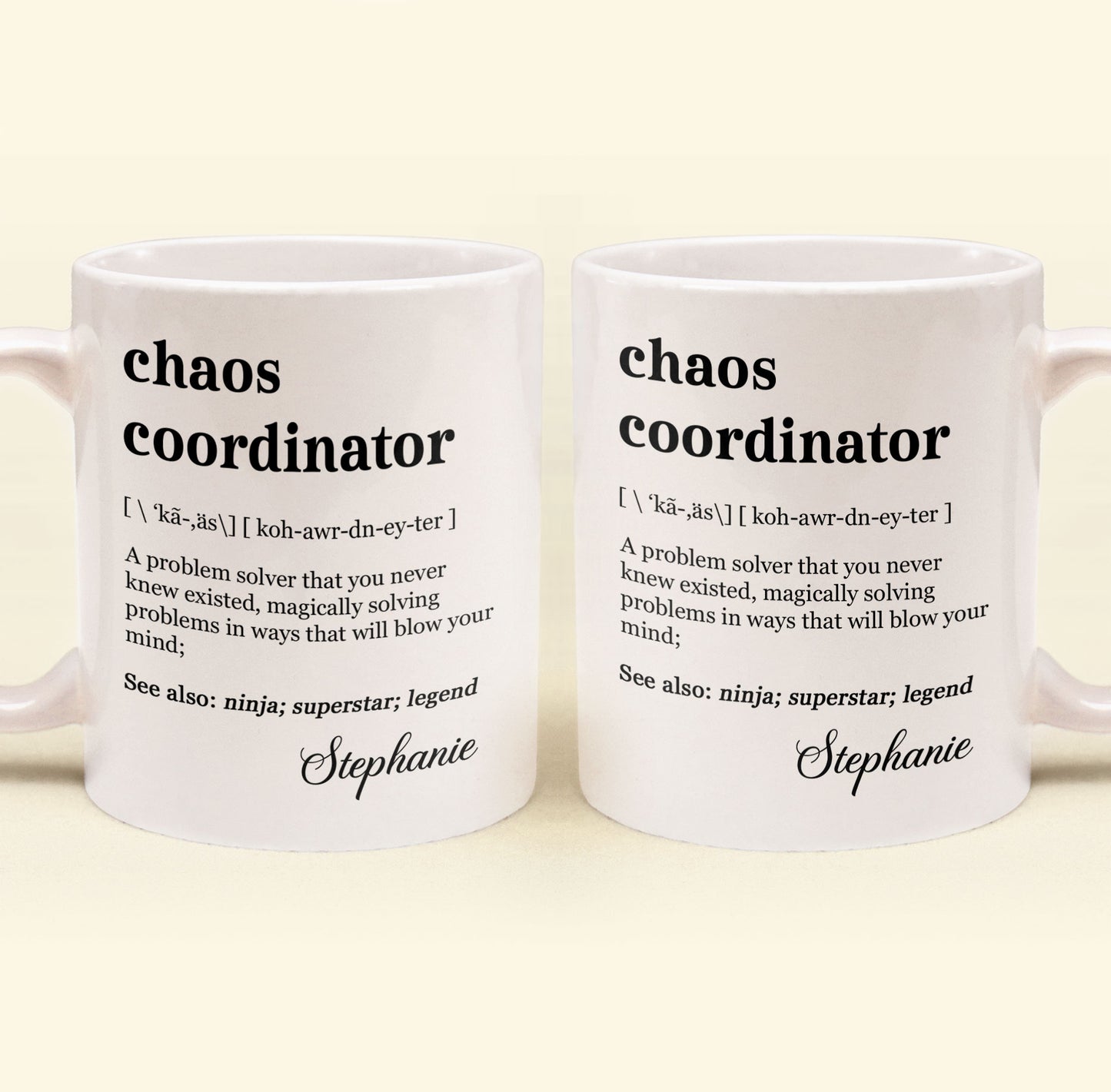 Funny Mug - Chaos Coordinator Definition - Fun Gifts For Coworker, Friends, Boss - Personalized Mug