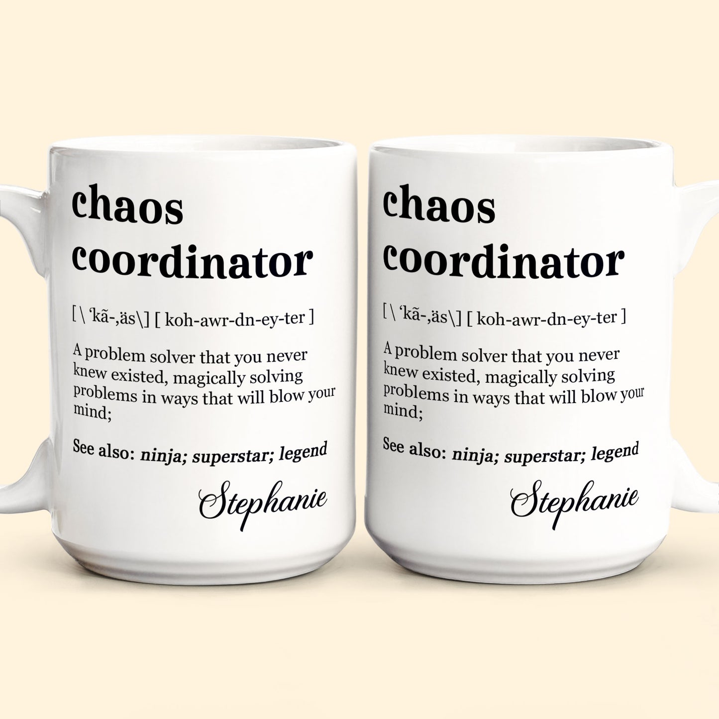 Funny Mug - Chaos Coordinator Definition - Fun Gifts For Coworker, Friends, Boss - Personalized Mug
