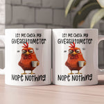 Funny Mug - Chicken Let Me Check My Giveashitometer Nope Nothing - Exchange Gift, White Elephant Gifts For Coworkers - Mug