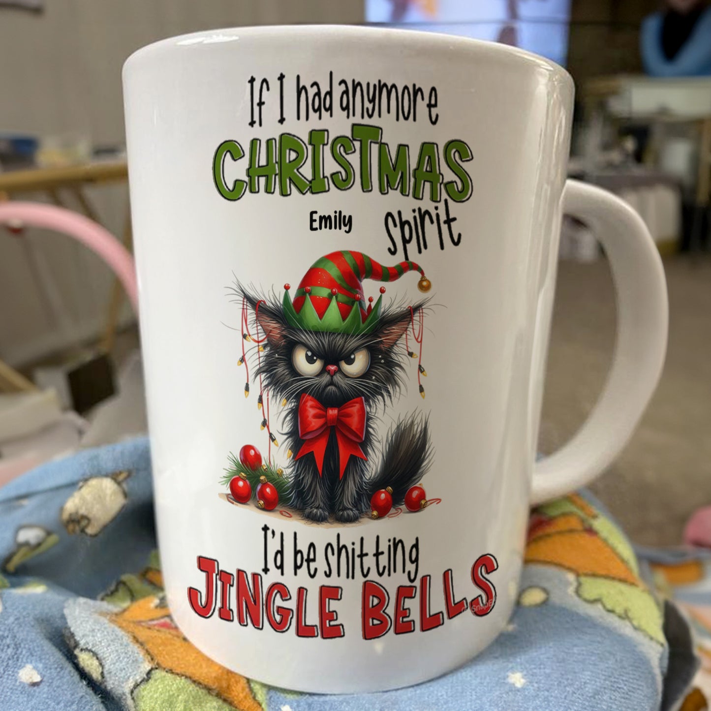 Funny Mug Christmas Spirit For Me Gift - Personalized Mug