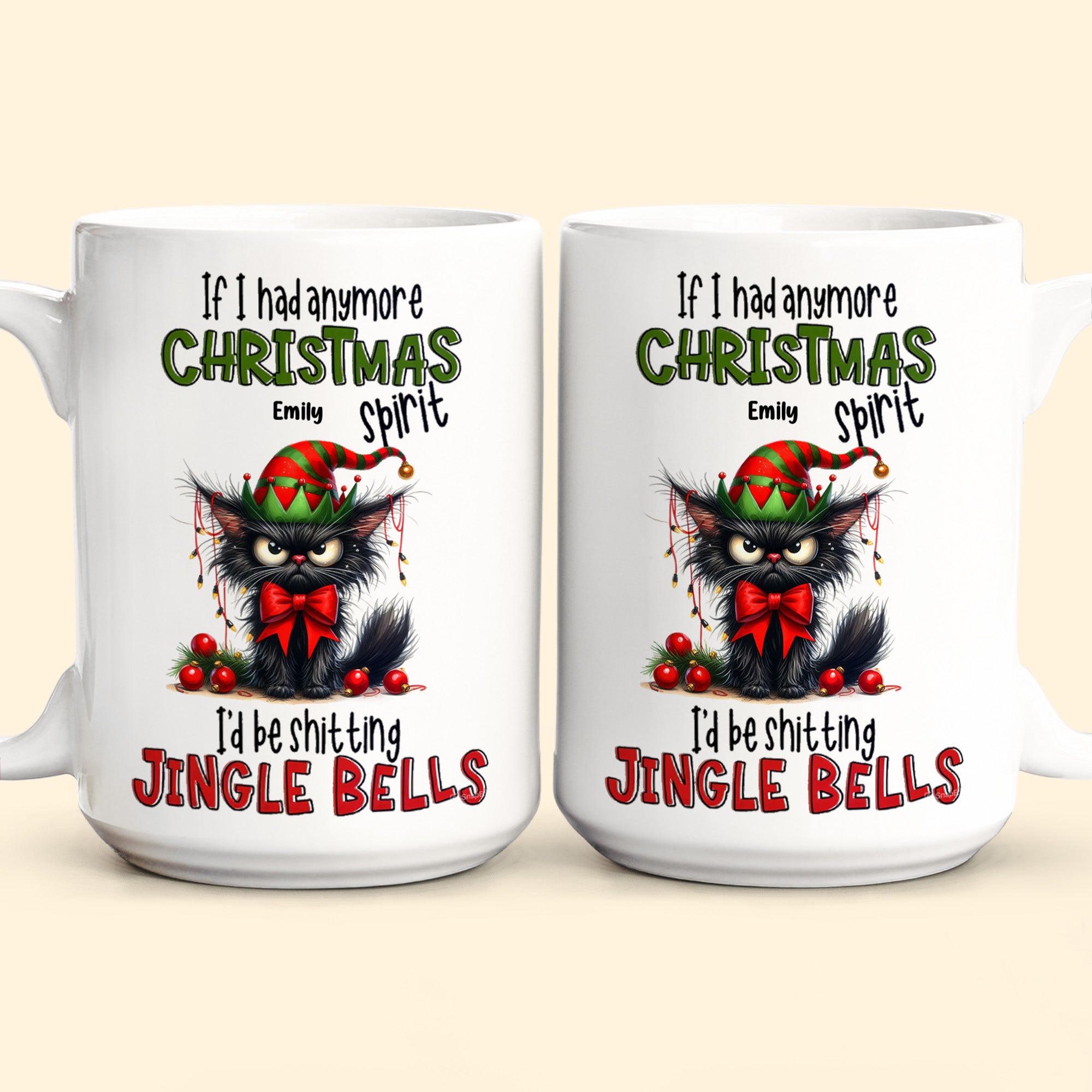 Funny Mug Christmas Spirit For Me Gift - Personalized Mug
