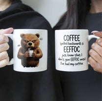 Funny Mug - Coffee Spelled Backwards Is Eeffoc - Fun Gifts For Coworkers, Friends, Family - Personalized Mug