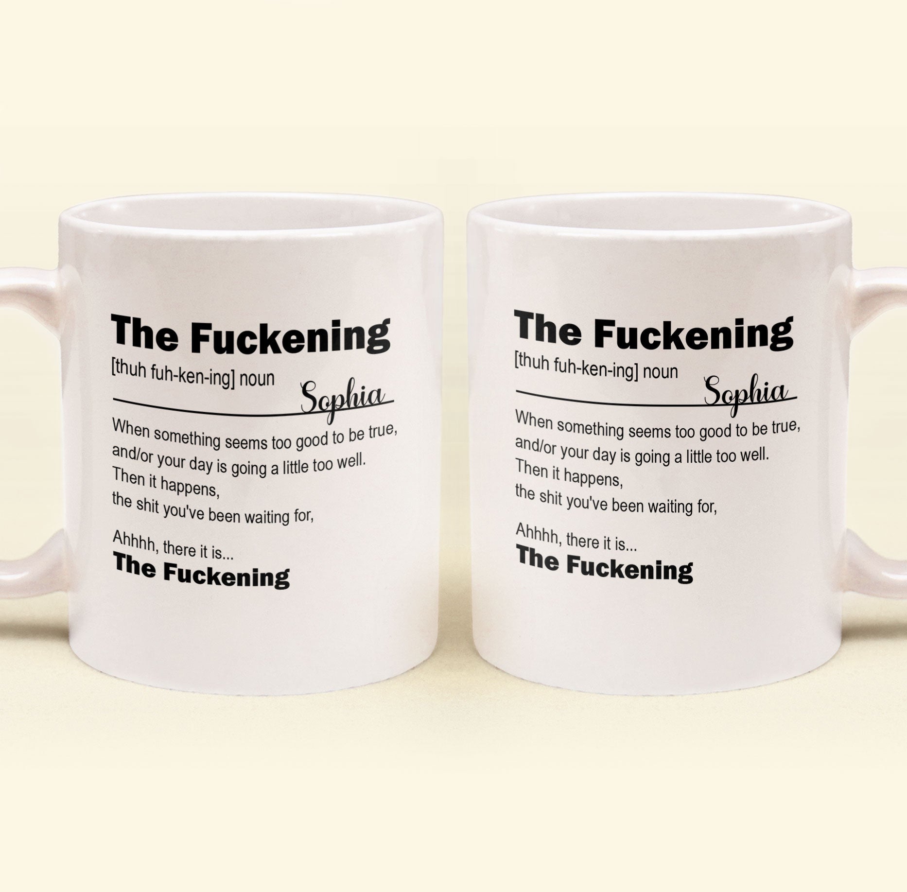 Funny Mug Custom Name For Me Gift The F*ckening - Personalized Mug