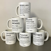 Funny Mug - Definitions - Exchange Gifts For Coworkers, Boss, Boss Lady, HR, Friends - Personalized Mug