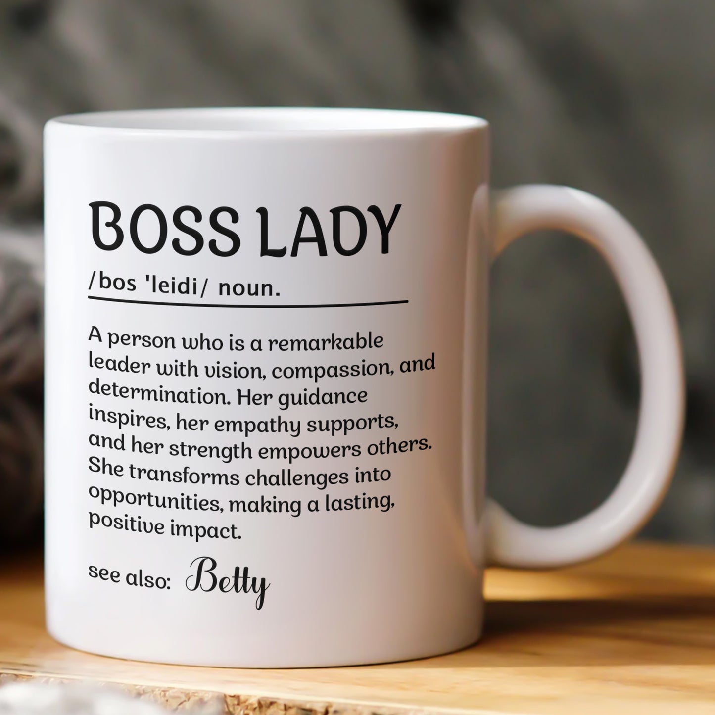 Funny Mug - Definitions - Exchange Gifts For Coworkers, Boss, Boss Lady, HR, Friends - Personalized Mug