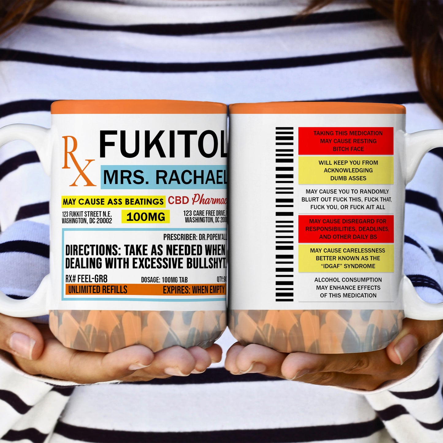 Funny Mug - Fukitol Rx Prescription - Gifts For Coworkers, Friends, Family - Personalized Mug