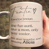 Funny Mug - Funtie Definition - Fun Gifts Aunt, Auntie, Women - Personalized Mug