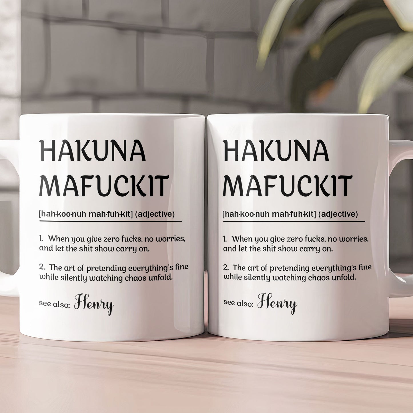 Funny Mug - Hakuna Mafuckit - Exchange Gifts, Elephant Gift, Gag Gift For Coworkers - Personalized Mug