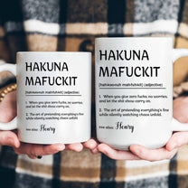 Funny Mug - Hakuna Mafuckit - Exchange Gifts, Elephant Gift, Gag Gift For Coworkers - Personalized Mug