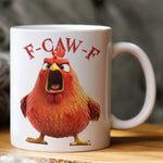 Funny Mug - Humorous Crow F-Caw-F - For Coworkers, Friends - Personalized Mug